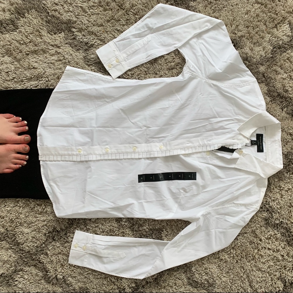 Banana Republic Button Down White Blouse